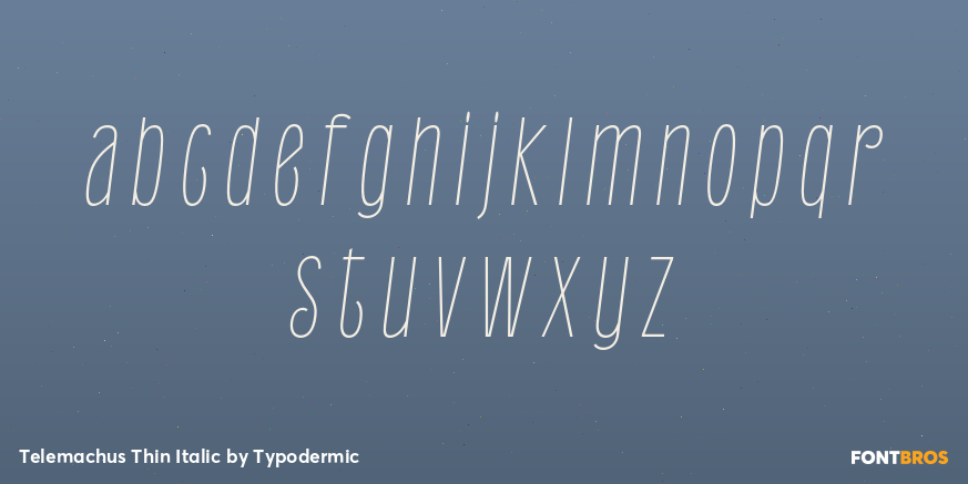 Telemachus Thin Italic Font Poster #3