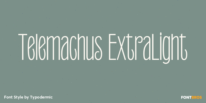 Telemachus ExtraLight Font Poster #1