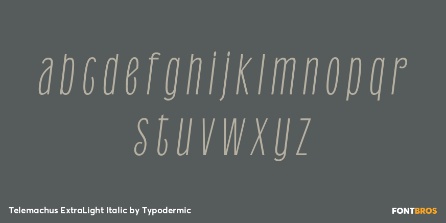 Telemachus ExtraLight Italic Font Poster #1
