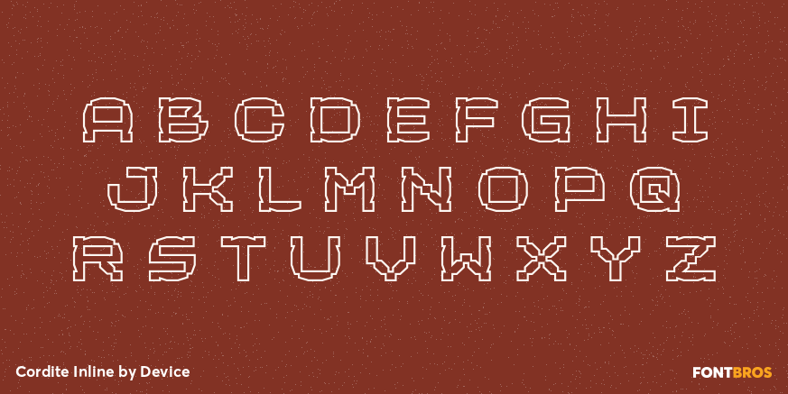 Cordite Inline Font Poster #2