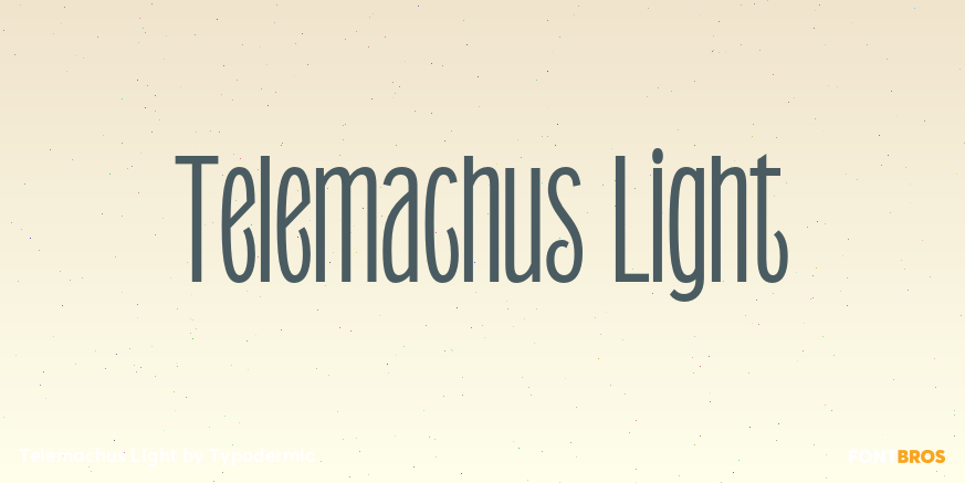 Telemachus Light Font Poster #1