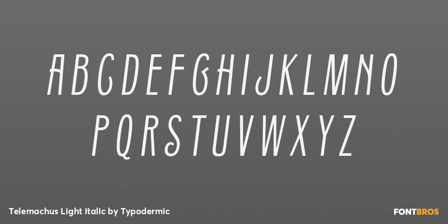 Telemachus Light Italic Font Poster #2