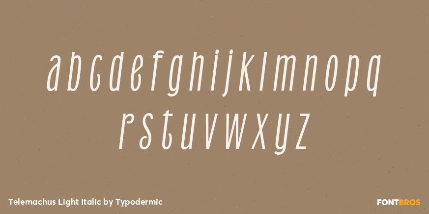 Telemachus Light Italic Font Poster #3