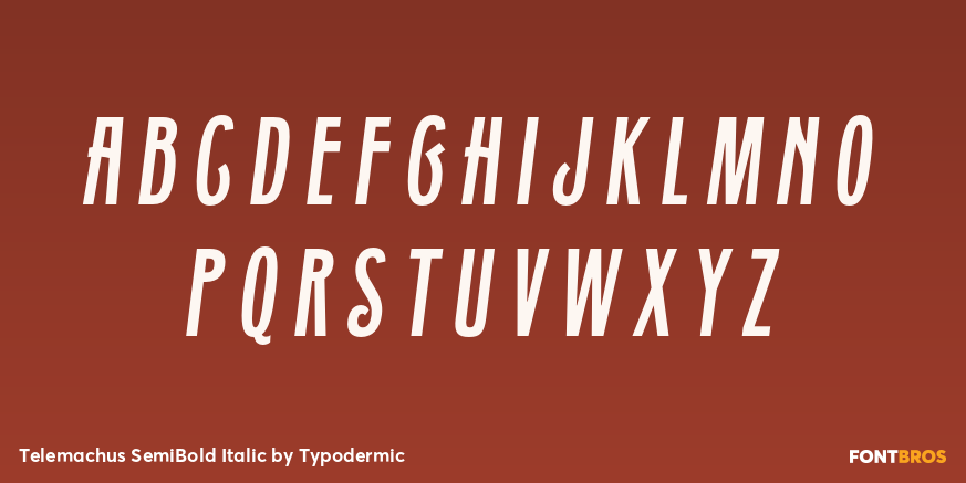 Telemachus SemiBold Italic Font Poster #2