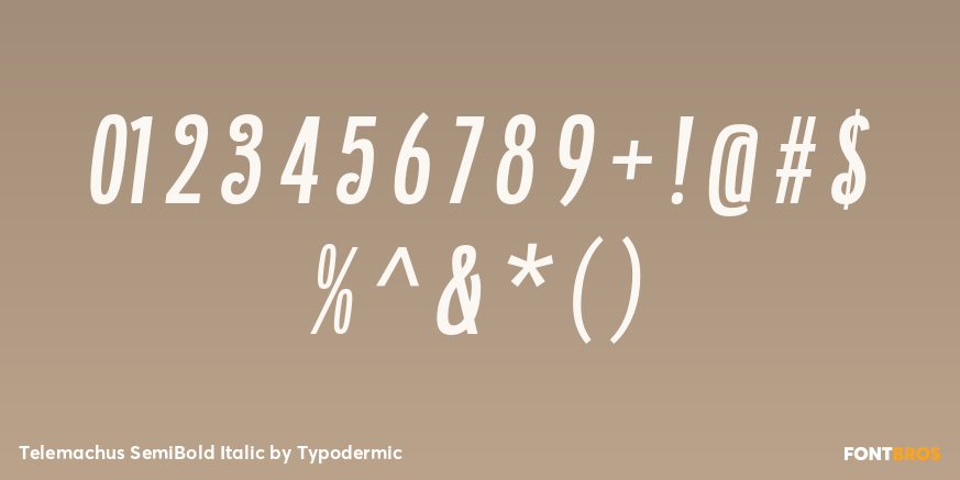 Telemachus SemiBold Italic Font Poster #4
