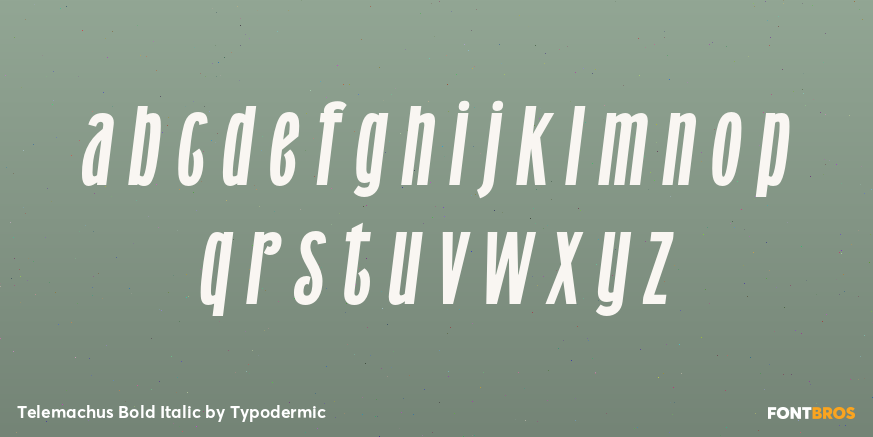 Telemachus Bold Italic Font Poster #1
