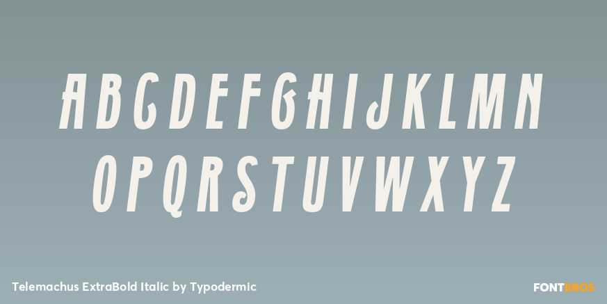 Telemachus ExtraBold Italic Font Poster #2