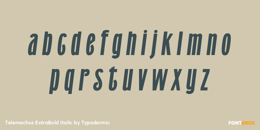 Telemachus ExtraBold Italic Font Poster #3