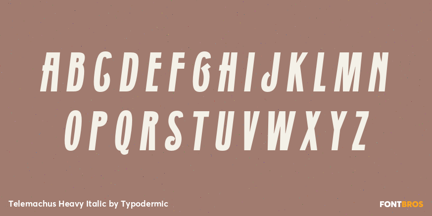 Telemachus Heavy Italic Font Poster #2