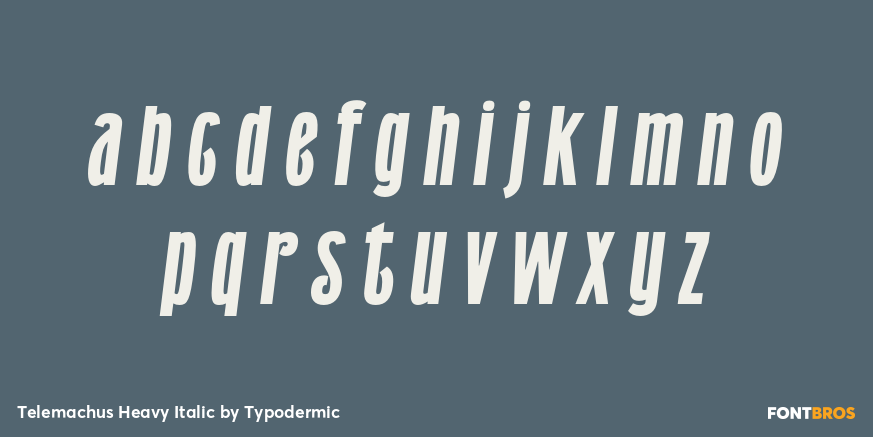 Telemachus Heavy Italic Font Poster #3