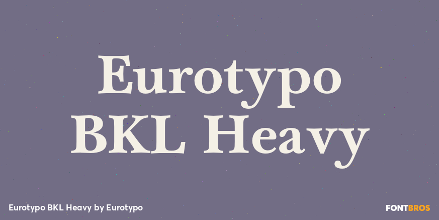 Eurotypo BKL Heavy Poster