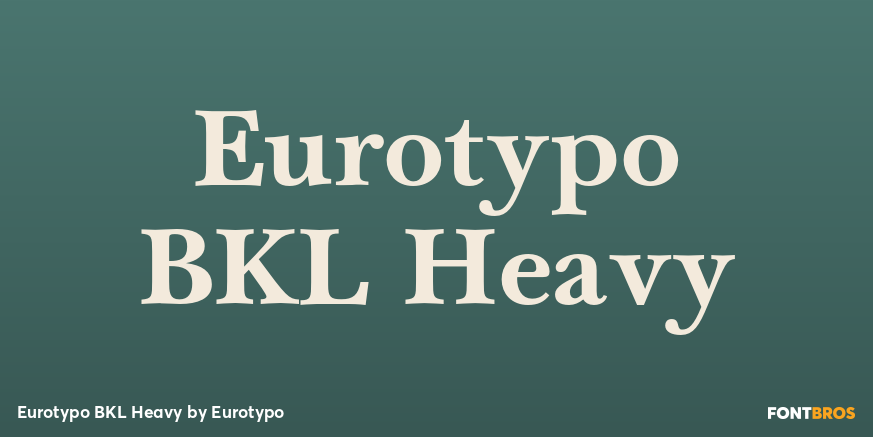 Eurotypo BKL Heavy Poster