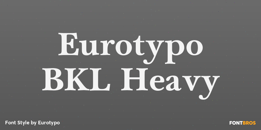 Eurotypo BKL Heavy Poster