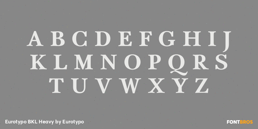 Eurotypo BKL Heavy Font Poster #2