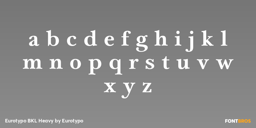 Eurotypo BKL Heavy Font Poster #3