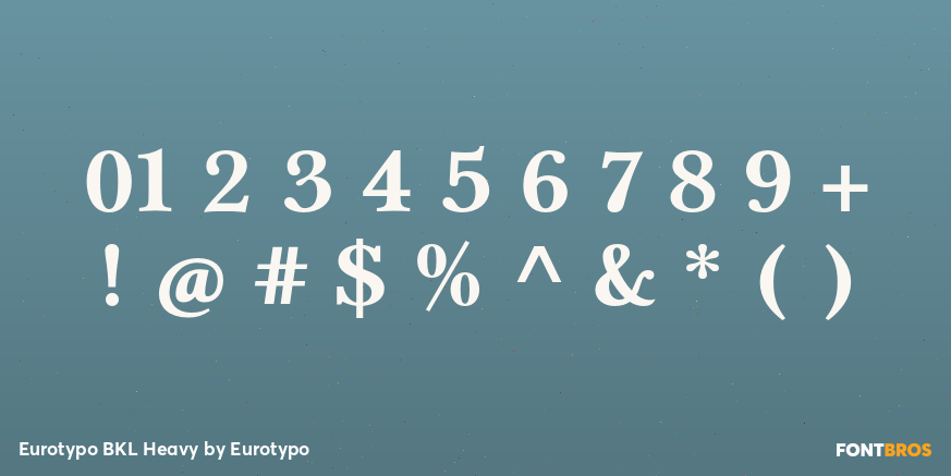 Eurotypo BKL Heavy Font Poster #4