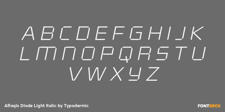 Alfaqix Diode Light Italic Font Poster #2