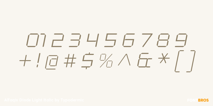 Alfaqix Diode Light Italic Font Poster #4