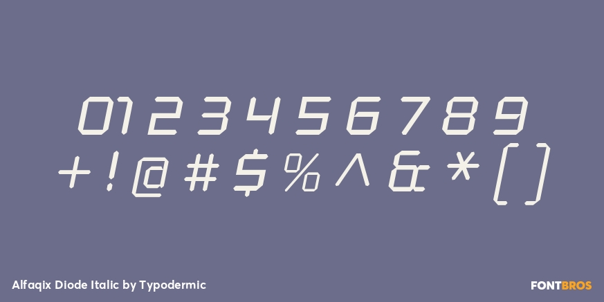 Alfaqix Diode Italic Font Poster #1