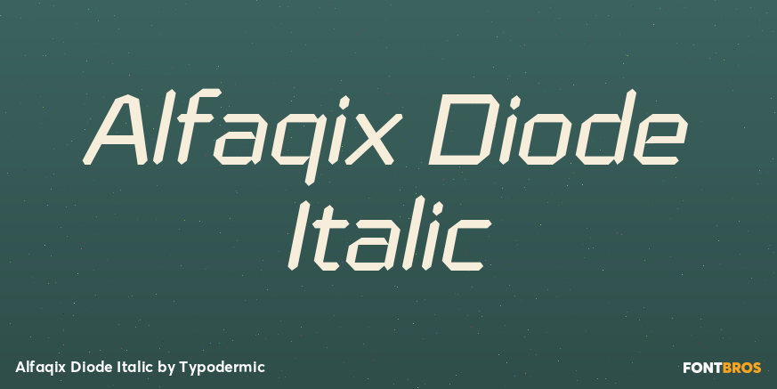 Alfaqix Diode Italic Font Poster #1