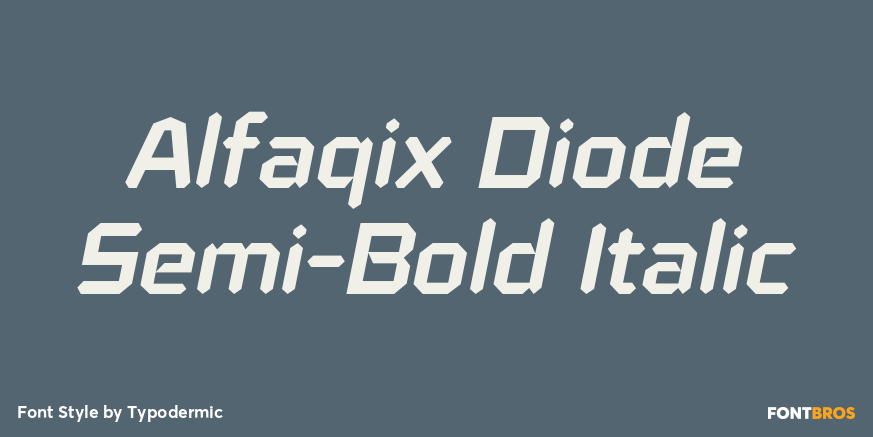 Alfaqix Diode Semi-Bold Italic Font Poster #1