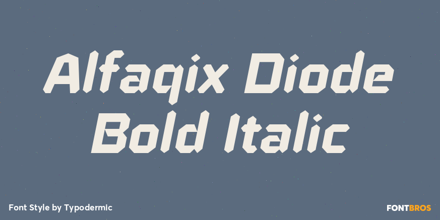 Alfaqix Diode Bold Italic Font Poster #1