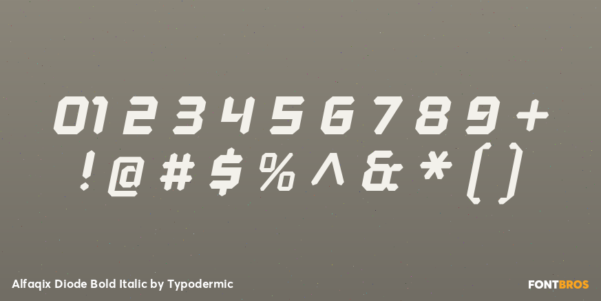 Alfaqix Diode Bold Italic Font Poster #1