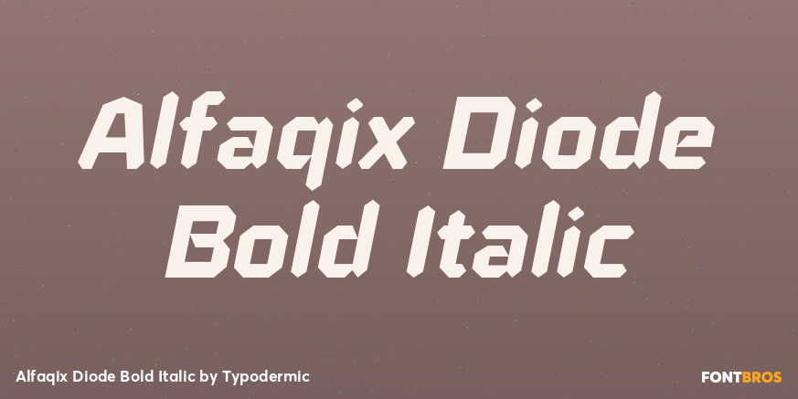 Alfaqix Diode Bold Italic Font Poster #1