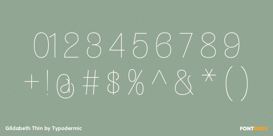 Gildabeth Thin Font Poster #1