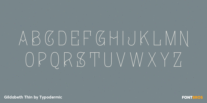 Gildabeth Thin Font Poster #2