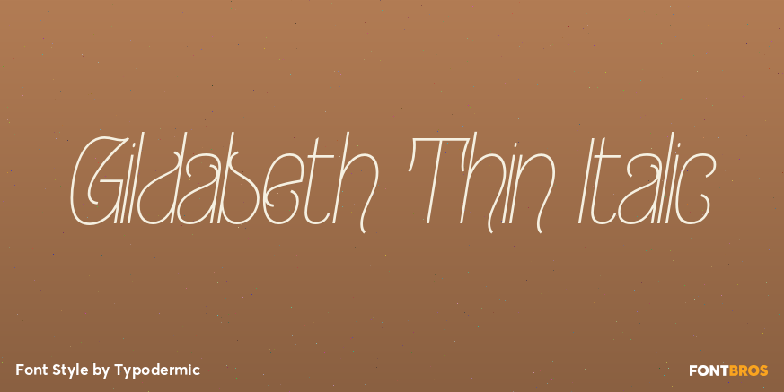 Gildabeth Thin Italic Font Poster #1