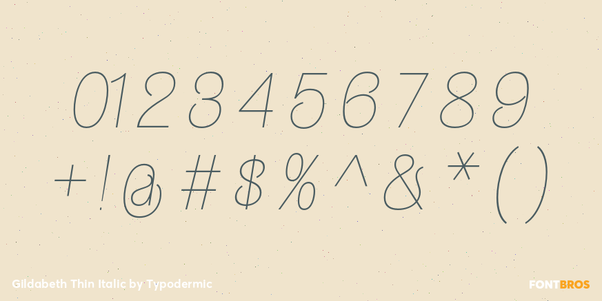 Gildabeth Thin Italic Font Poster #1