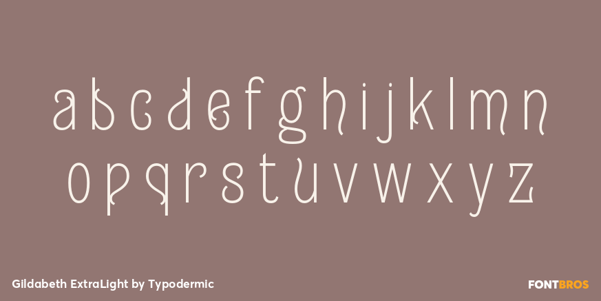 Gildabeth ExtraLight Font Poster #3