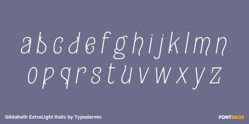 Gildabeth ExtraLight Italic Font Poster #3