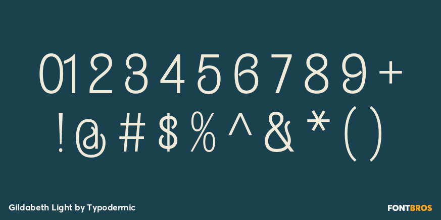 Gildabeth Light Font Poster #4