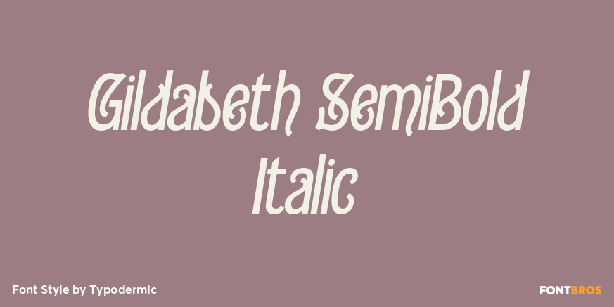 Gildabeth SemiBold Italic Font Poster #1