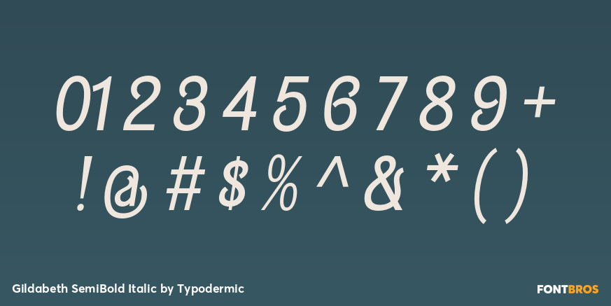 Gildabeth SemiBold Italic Font Poster #1