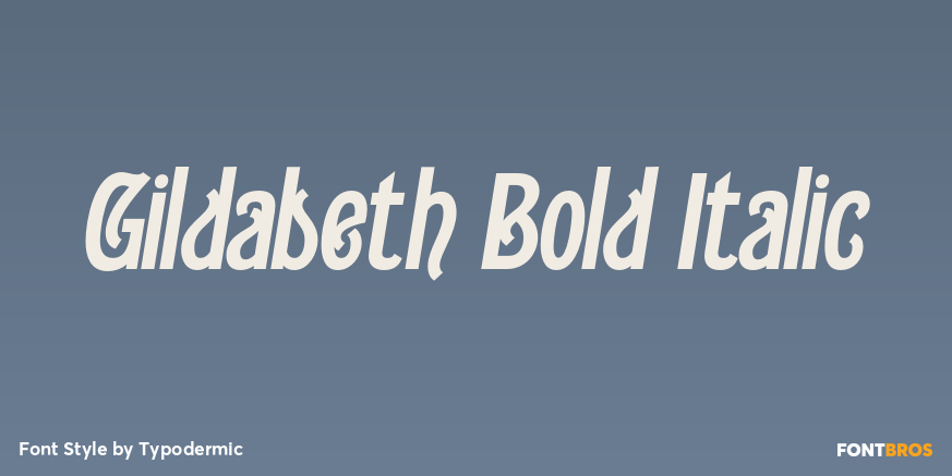 Gildabeth Bold Italic Font Poster #1