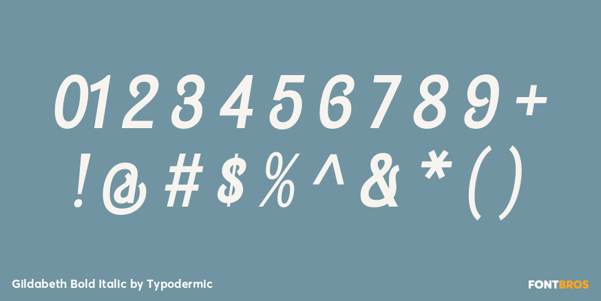 Gildabeth Bold Italic Font Poster #1