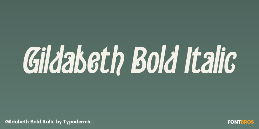 Gildabeth Bold Italic Font Poster #1