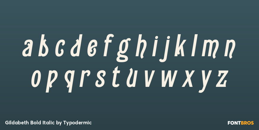 Gildabeth Bold Italic Font Poster #3