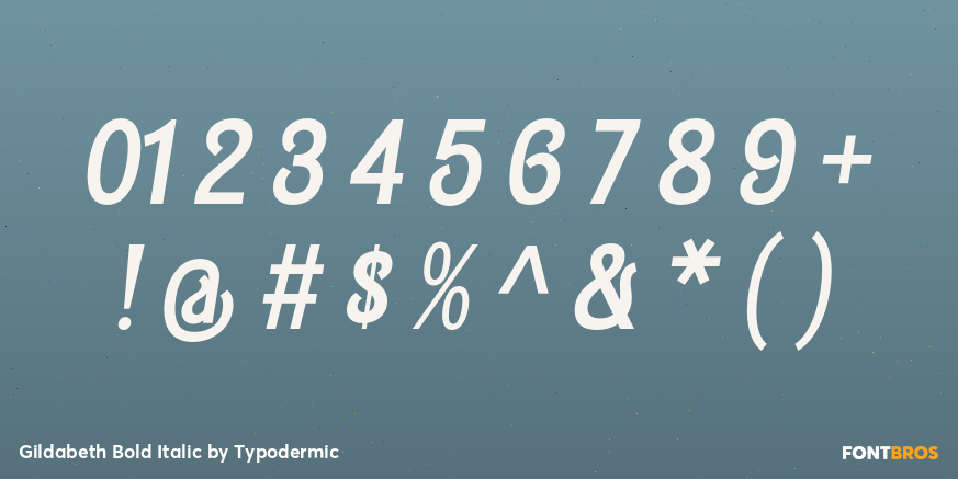 Gildabeth Bold Italic Font Poster #4