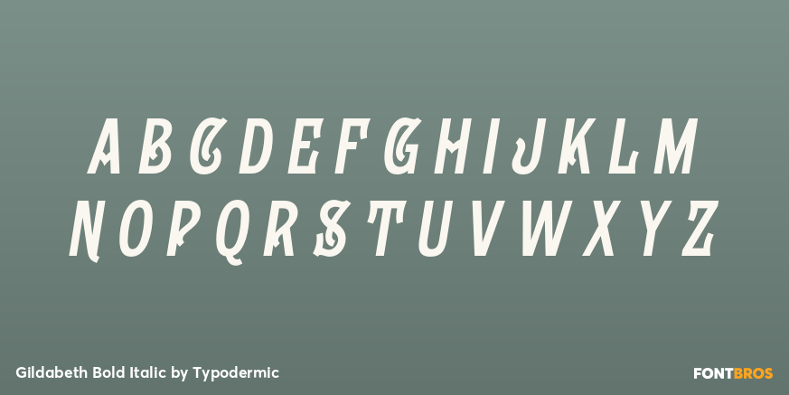 Gildabeth Bold Italic Font Poster #1