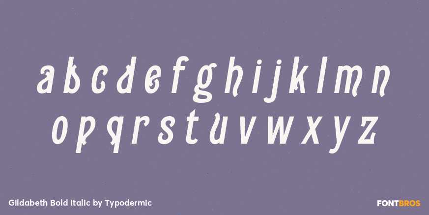 Gildabeth Bold Italic Font Poster #1