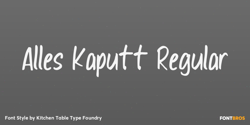 Alles Kaputt Regular Font Poster #1