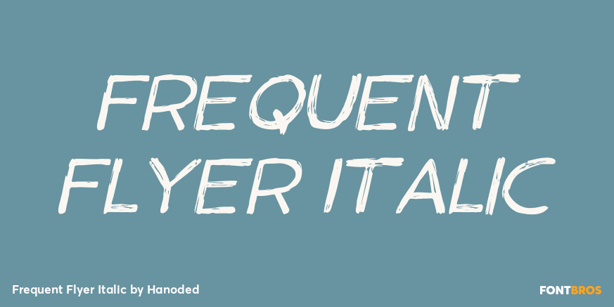 Frequent Flyer Italic Font Poster #1