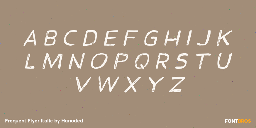 Frequent Flyer Italic Font Poster #2