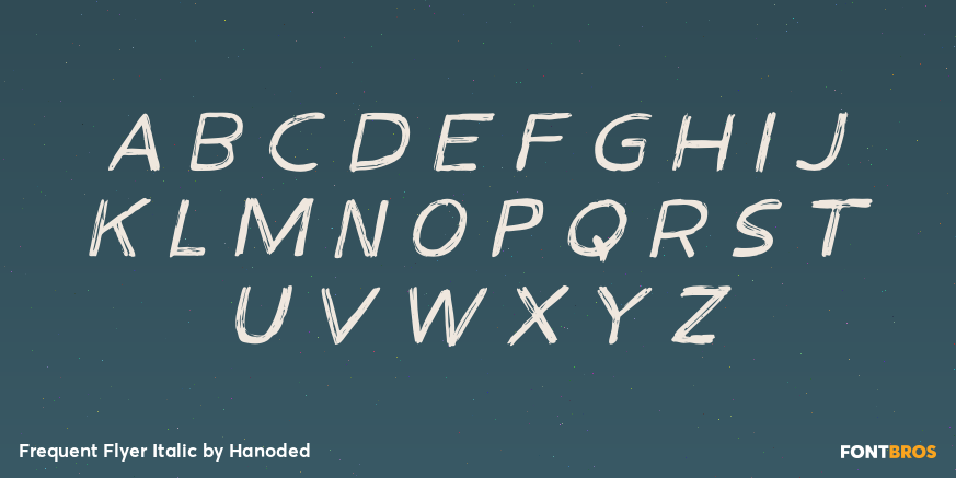 Frequent Flyer Italic Font Poster #3