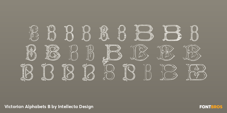 Victorian Alphabets B Font Poster #2