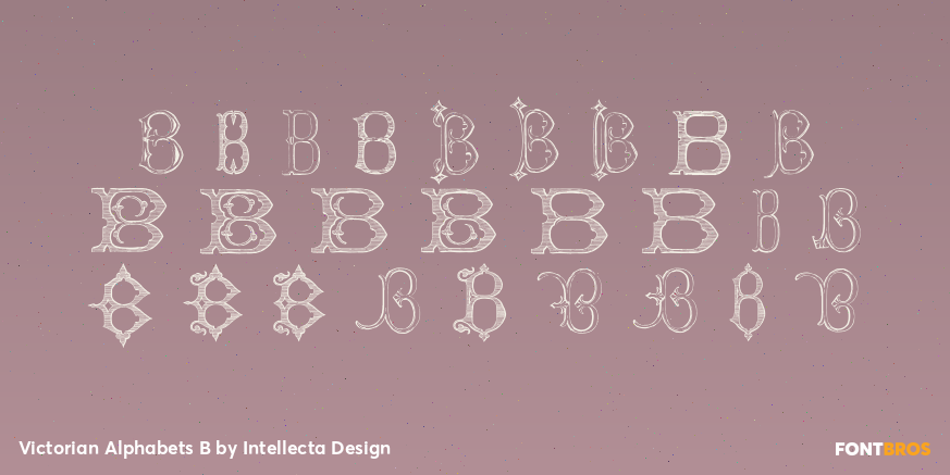 Victorian Alphabets B Font Poster #3